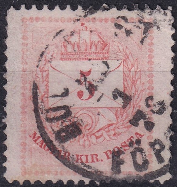 1874. 5kr - szélesre fogazva