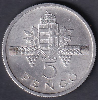Magyarország, 5 pengő 1945 Bp. - nagyon szép