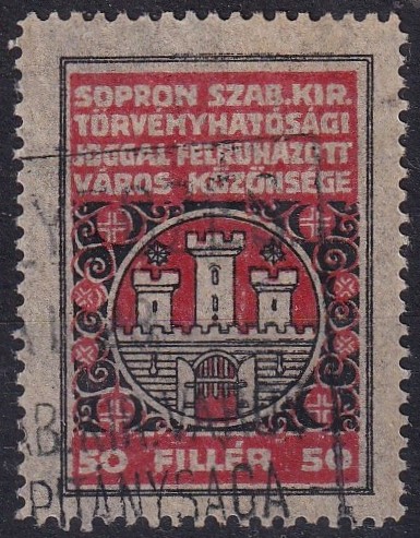 IMG_20260516_0011 1914. SOPRON, 50f városi illetékbélyeg