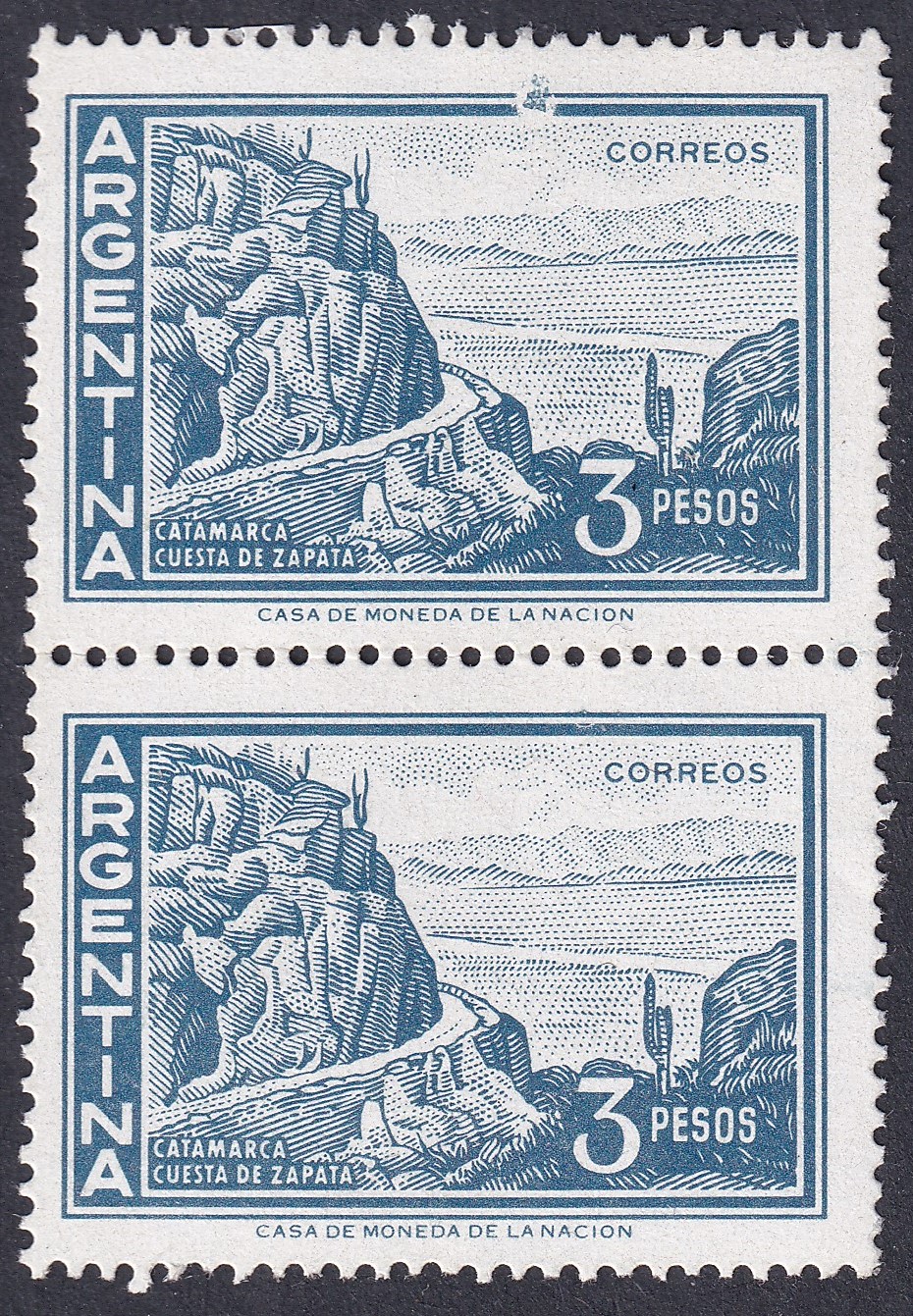 IMG_20260521_0024.1 1971. Argentína 3c párban a felső bélyegen lemezhiba