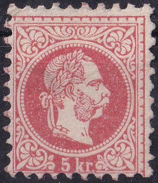IMG_20260522_0024.4 1867. 5kr használatlan bélyeg, gumi nélkül (kis elvékonyodás)