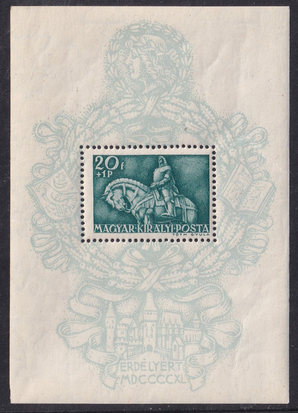 1940. Mátyás király blokk