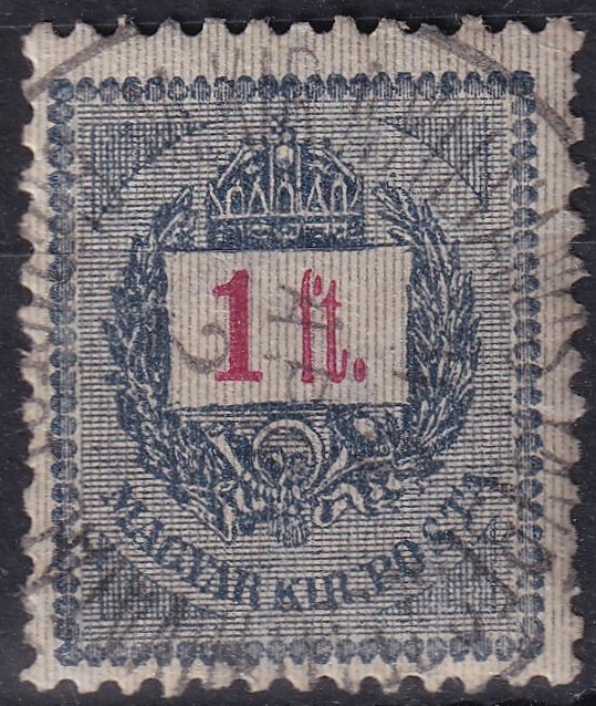 1888. 1Ft /sztereotip/ tompa fogazással!!! - M.KIR.NYILVÁNOS TÁVBESZÉLŐ HIVATAL / BUDAPEST