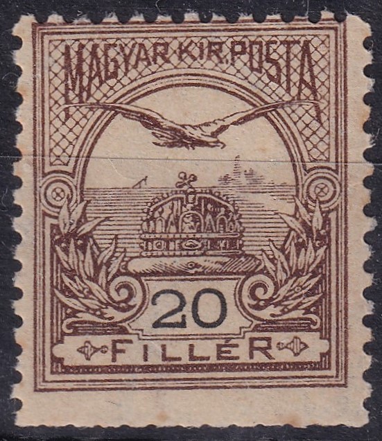 1900. Turul 20f (alul ollóval vágva)