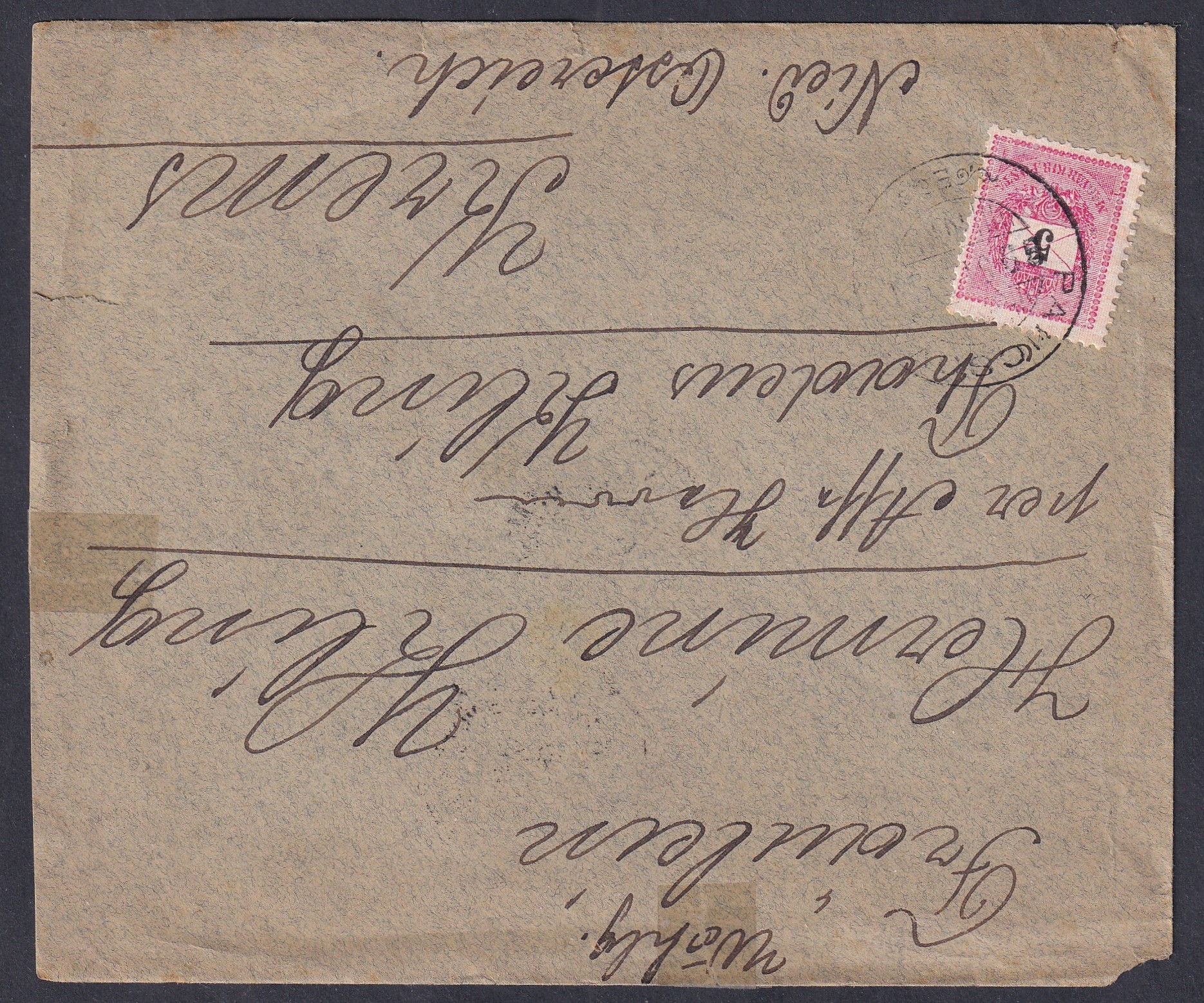 1899. PANCSOVA, Krems-be feladott levél