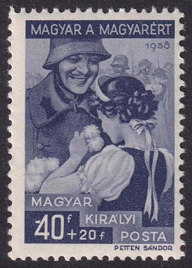 IMG_20260604_0016 1939. Magyar a magyarért 40+20 fillér tévnyomat – a 4-es számjegy előtt vonallal („-4”)