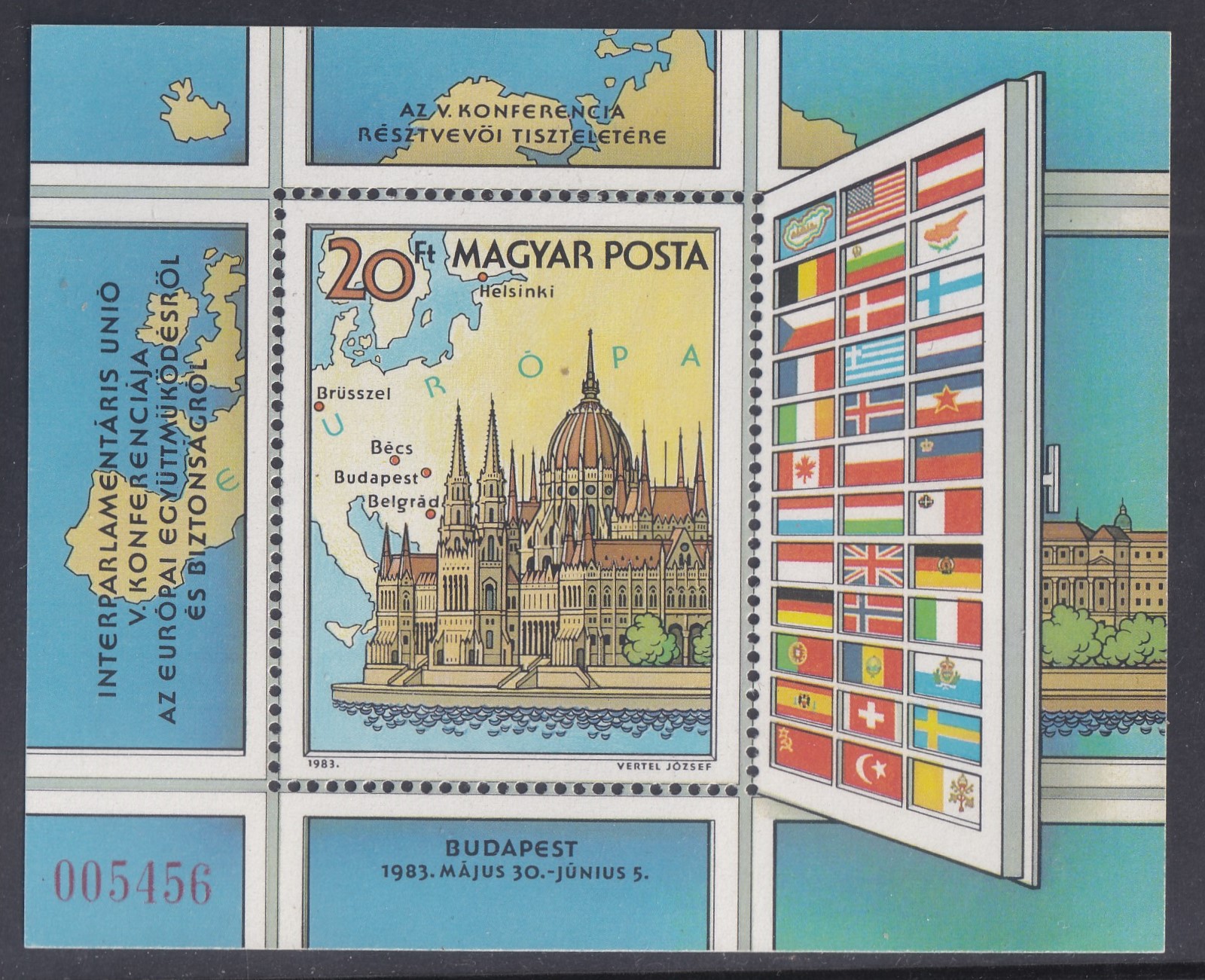 1983 Interparlamentáris Unió- A Magyar Posta ajándéka blokk