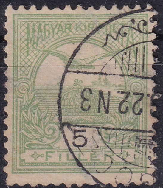 1900. 5f csillagidom vízjellel