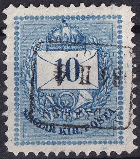 1881. Színesszámú 10 kr – éjkék