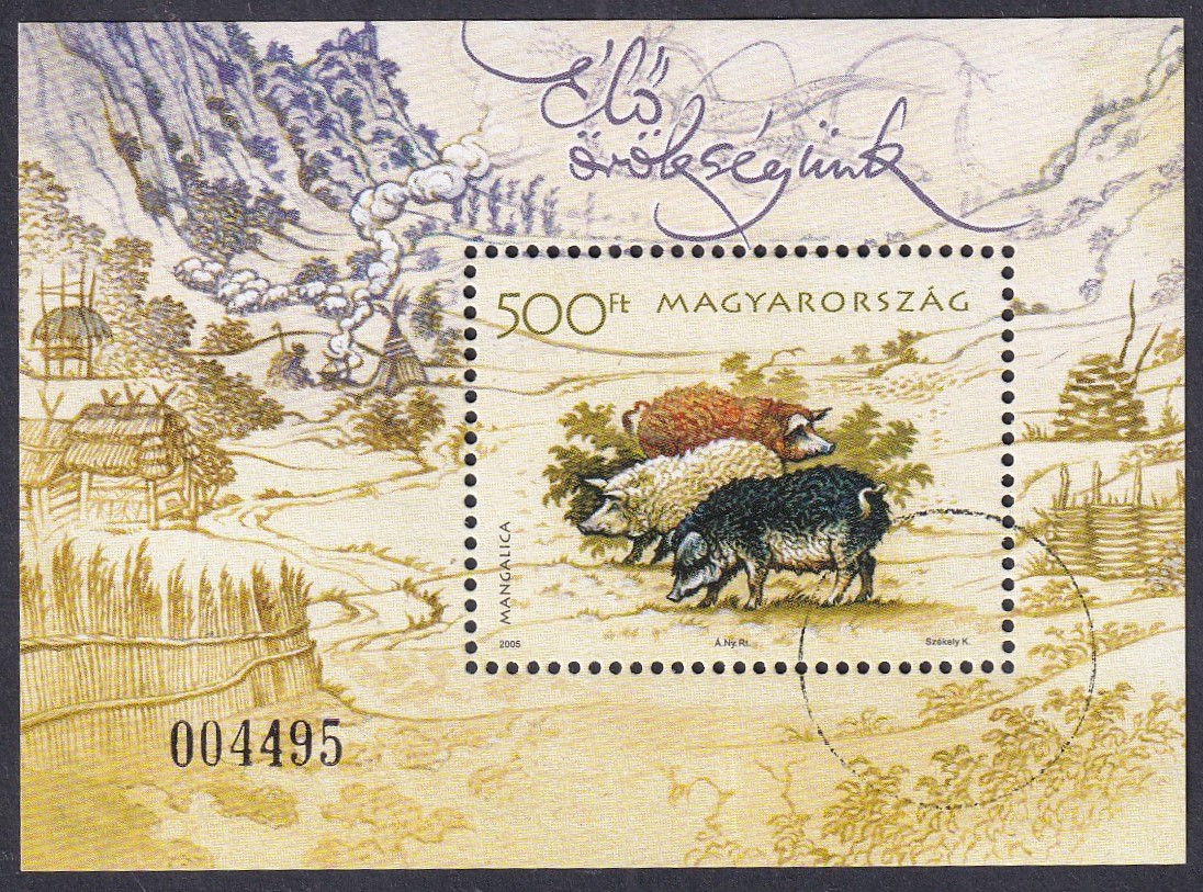 2005. Élő örökségünk-mangalica MINTA blokk