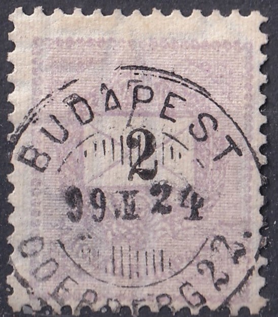 BUDAPEST - ODERBERG mozgó posta bélyegzés