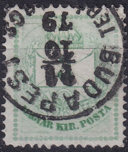 1874. 3kr, metszet javítás a feliraton  PEST / TERÉZVÁROS