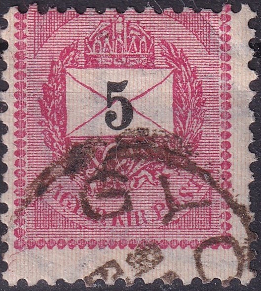 1889. 5kr /B/ alacsonyra fogazva (22,5 mm)