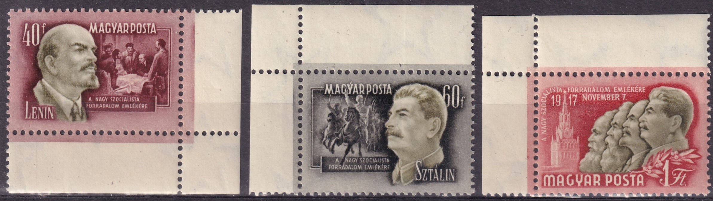1952. Nagy Októberi Szocialista forradalom ívsarki sor