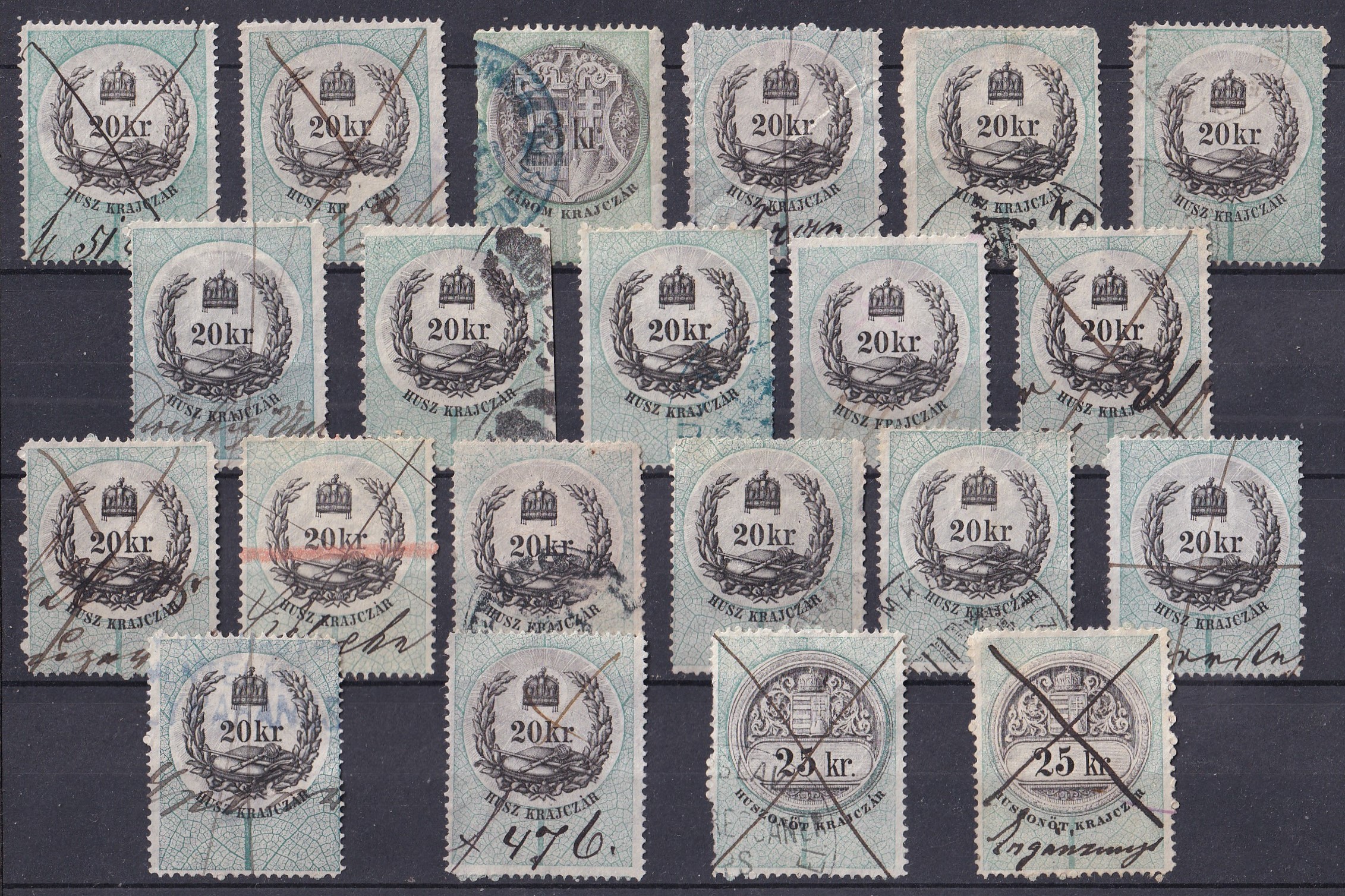 1873 Illetékbélyeg öszeállítás
