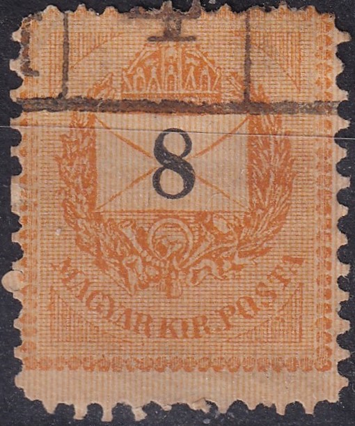 1889. 8kr /B/ sorfogazással, kisméretre fogazva