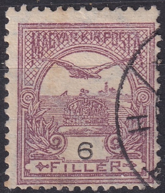 1900. 6f lilásbarna *Bb* állású számvízjellel