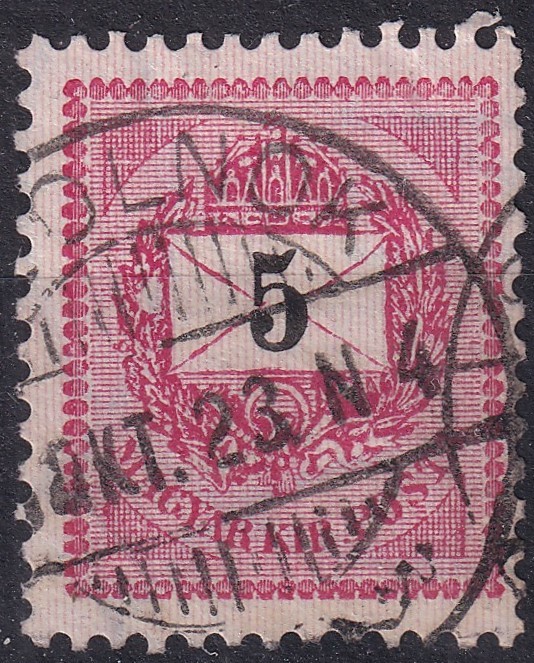 1889. 5kr /E/ – „Körte” lemezhibával