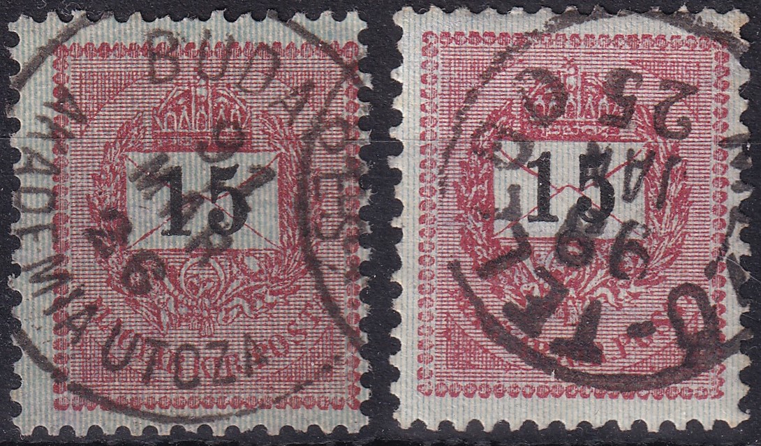 1889. Feketeszámú 5kr alapnyomat változatok