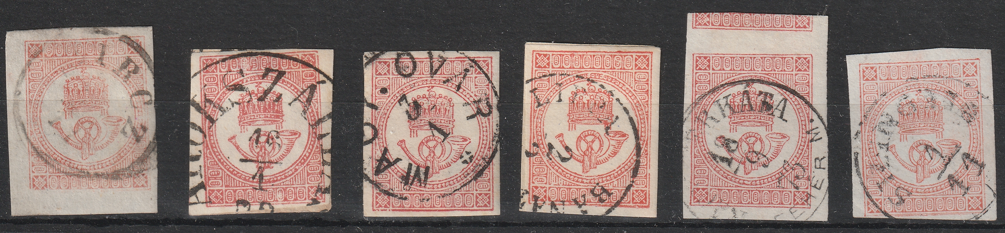 1871. Könyvnyomat hírlapbélyeg összeállítás, lemezhibák, szép bélyegzések