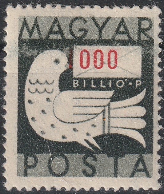 26_7_20260721_0004.2 1946. Billiós 1000 BP „Piros csőrű galamb” tévnyomat, erősen elcsúszott értékszámmal.
