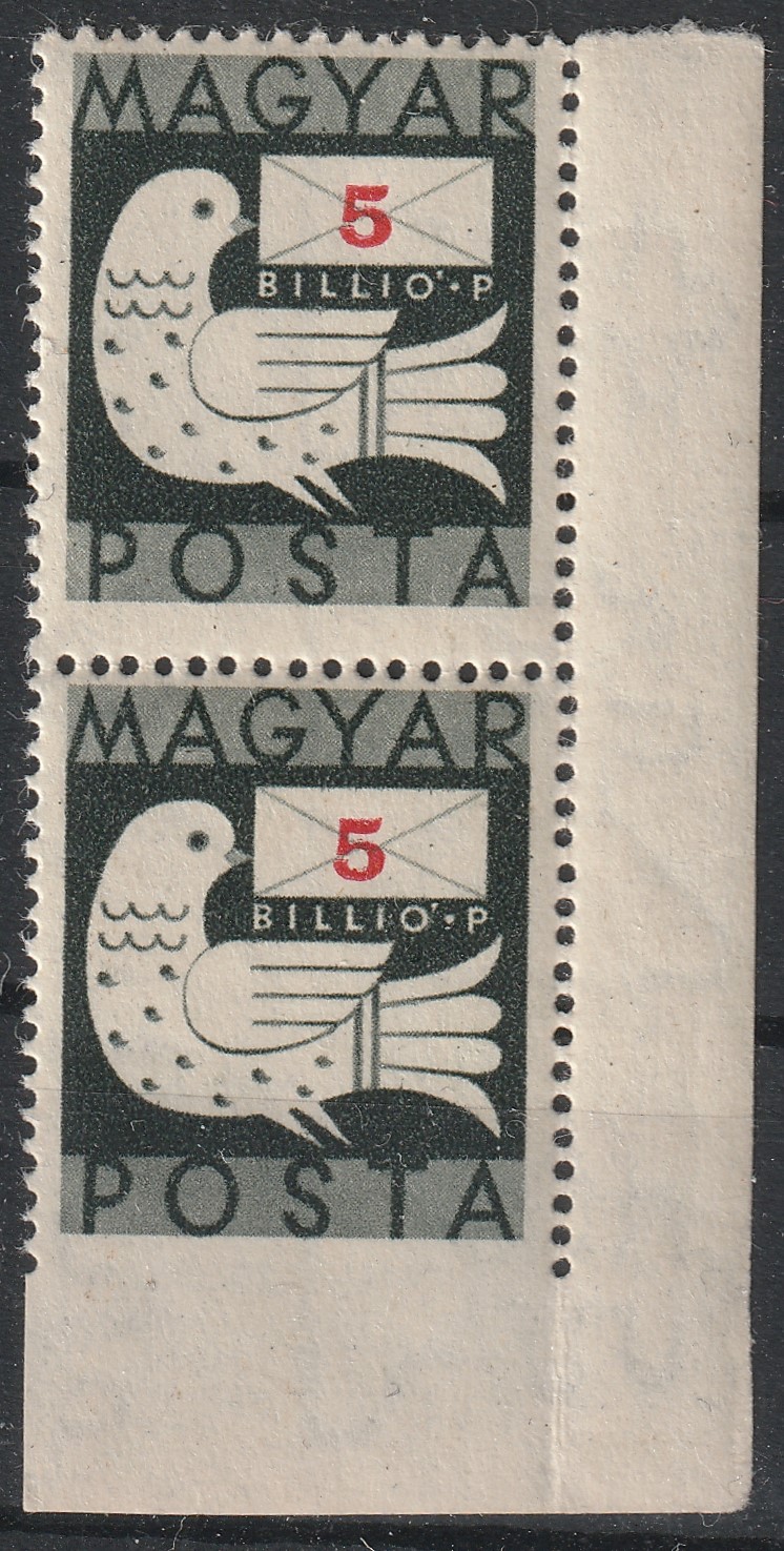 26_7_20260721_0004 1946. Billiós 5 BP - ívsarki bélyeg hiányzó fogazással