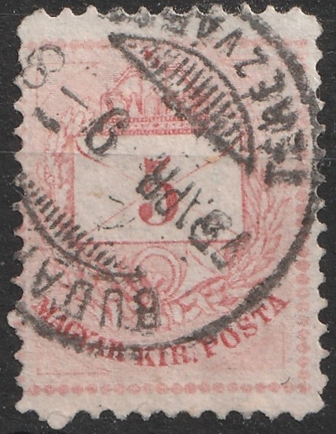 1874. 5kr keskenyre fogazva (18,5 mm)