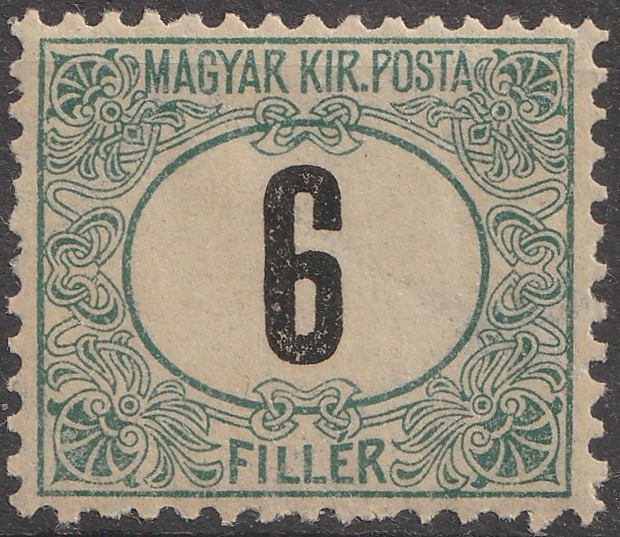 1900. 6 fillér portó bélyeg