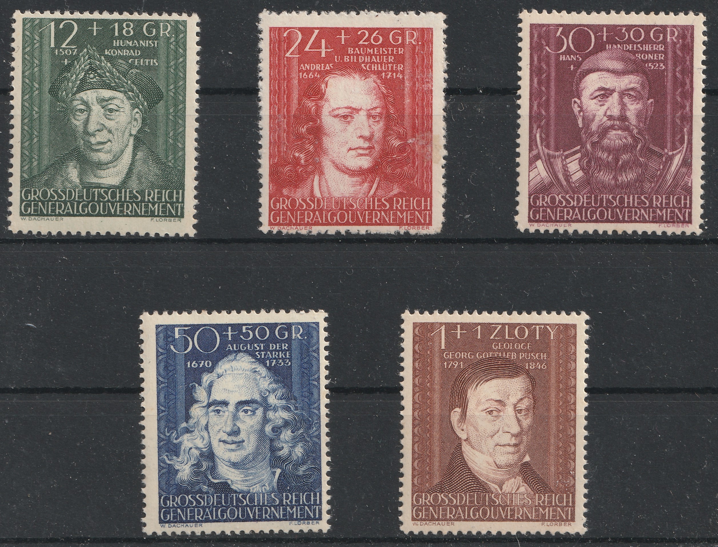 26_7_20260721_0085 1944. Német megszállás – Lengyel Főkormányzóság, „A kultúra nagyjai” teljes sor