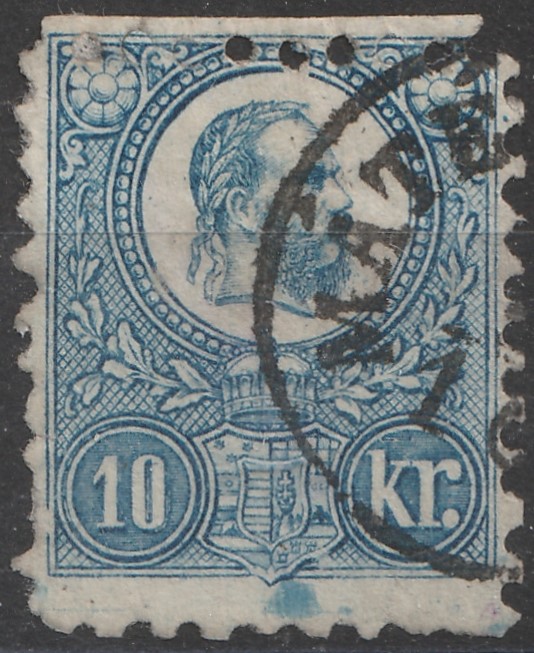 1871. Réznyomat 10kr - varratfolttal