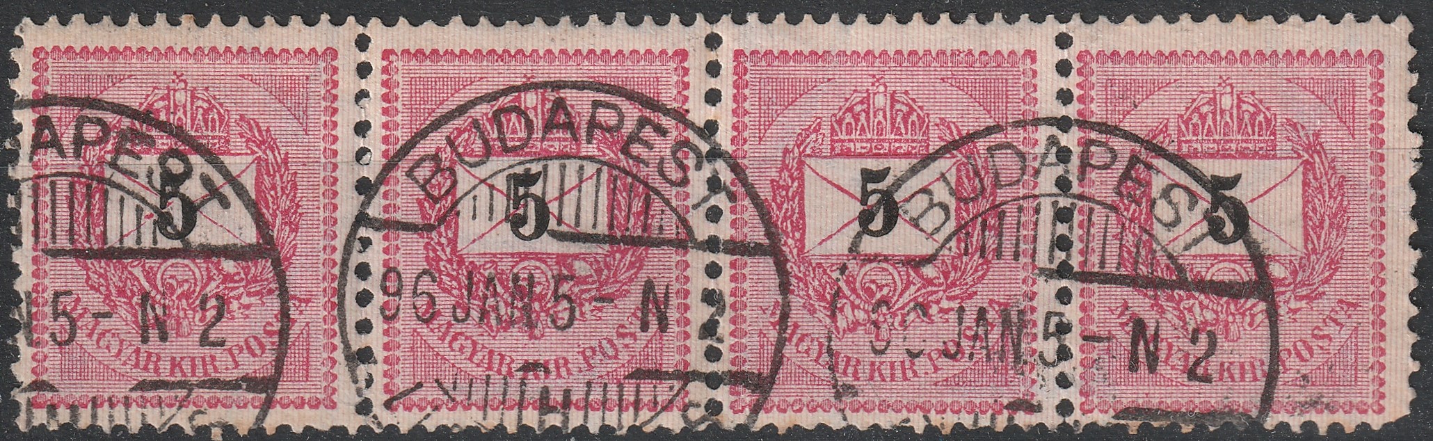 1889. 5kr 4-es csík
