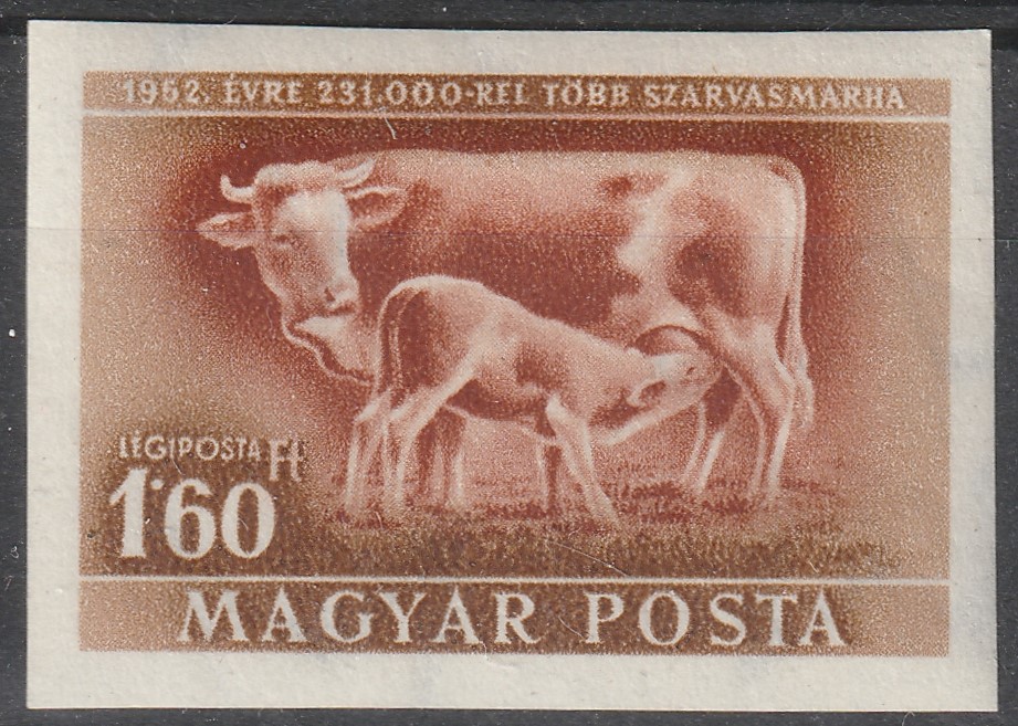 1952. Háziállatok 1,60 Ft vágott bélyeg