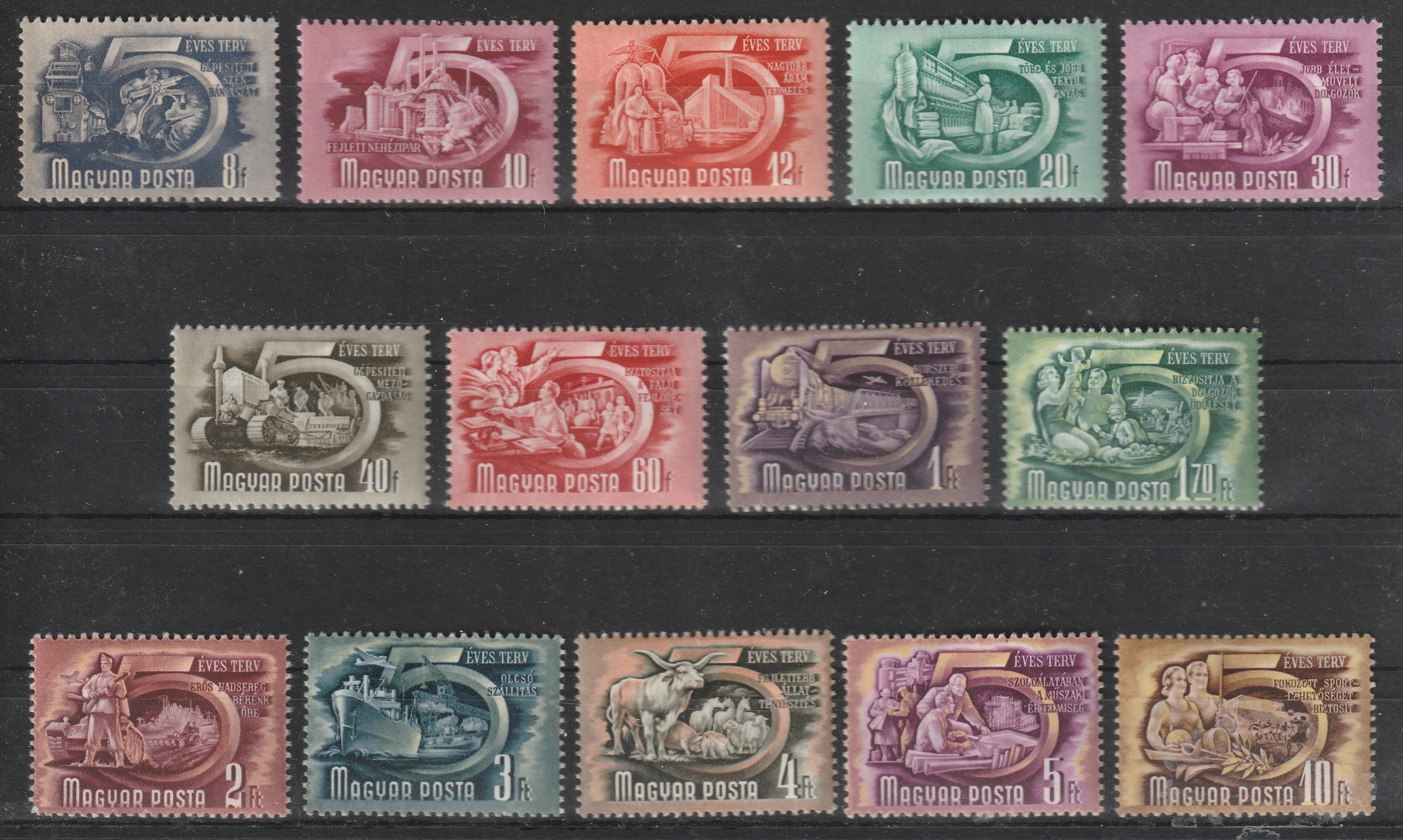 1950 Ötéves terv sor