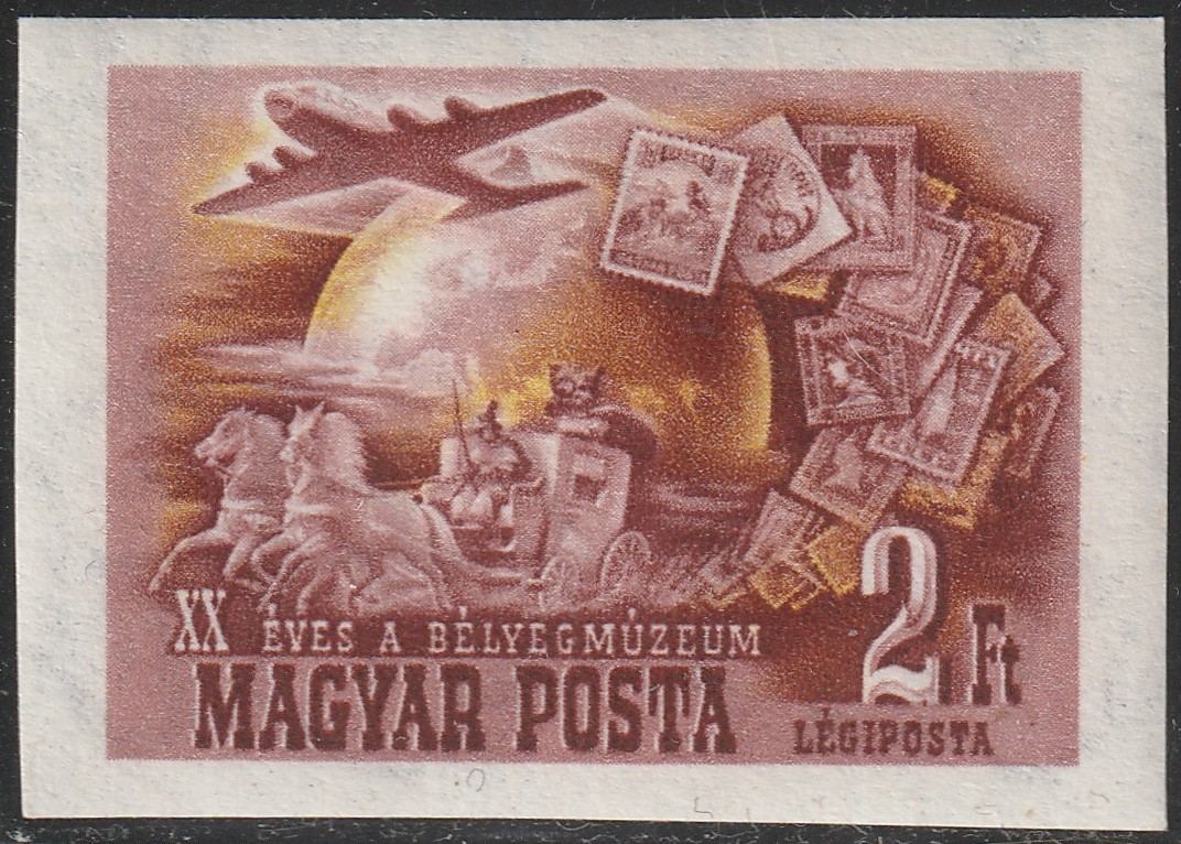 1950. Bélyegmúzeum 2 Ft vágott bélyeg