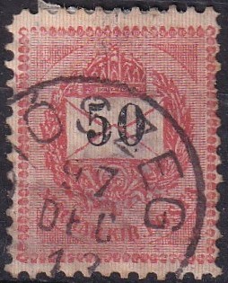 1889. 5kr keskenyre fogazva - DIÓSZEG