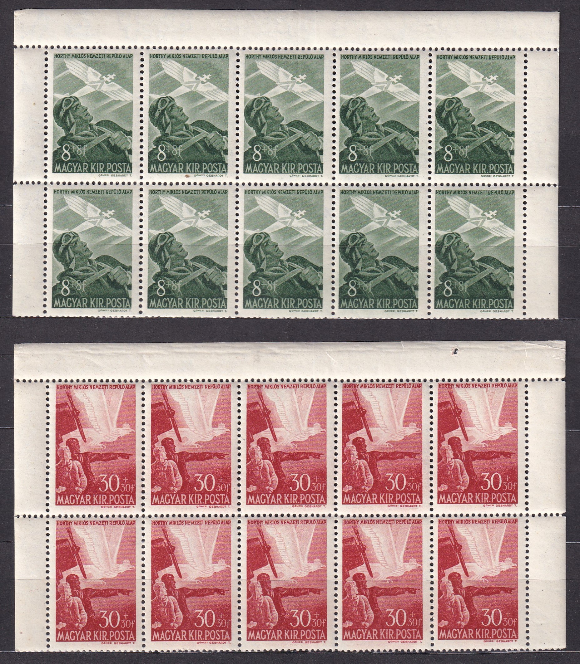 1942. Repülőalap 10 db-os ívsarki tömbökben