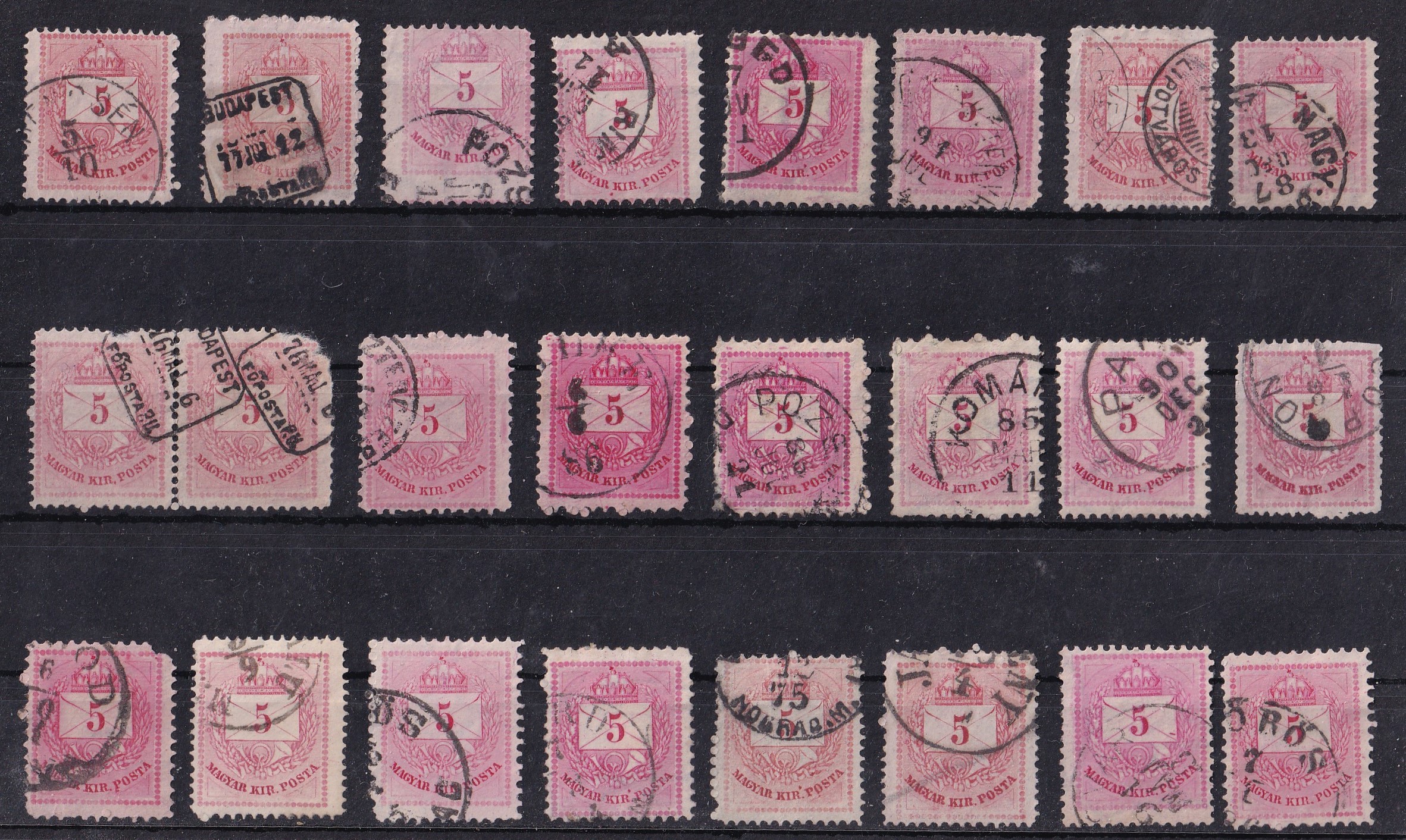 1874-1881. 5 krajcáros összeállítás