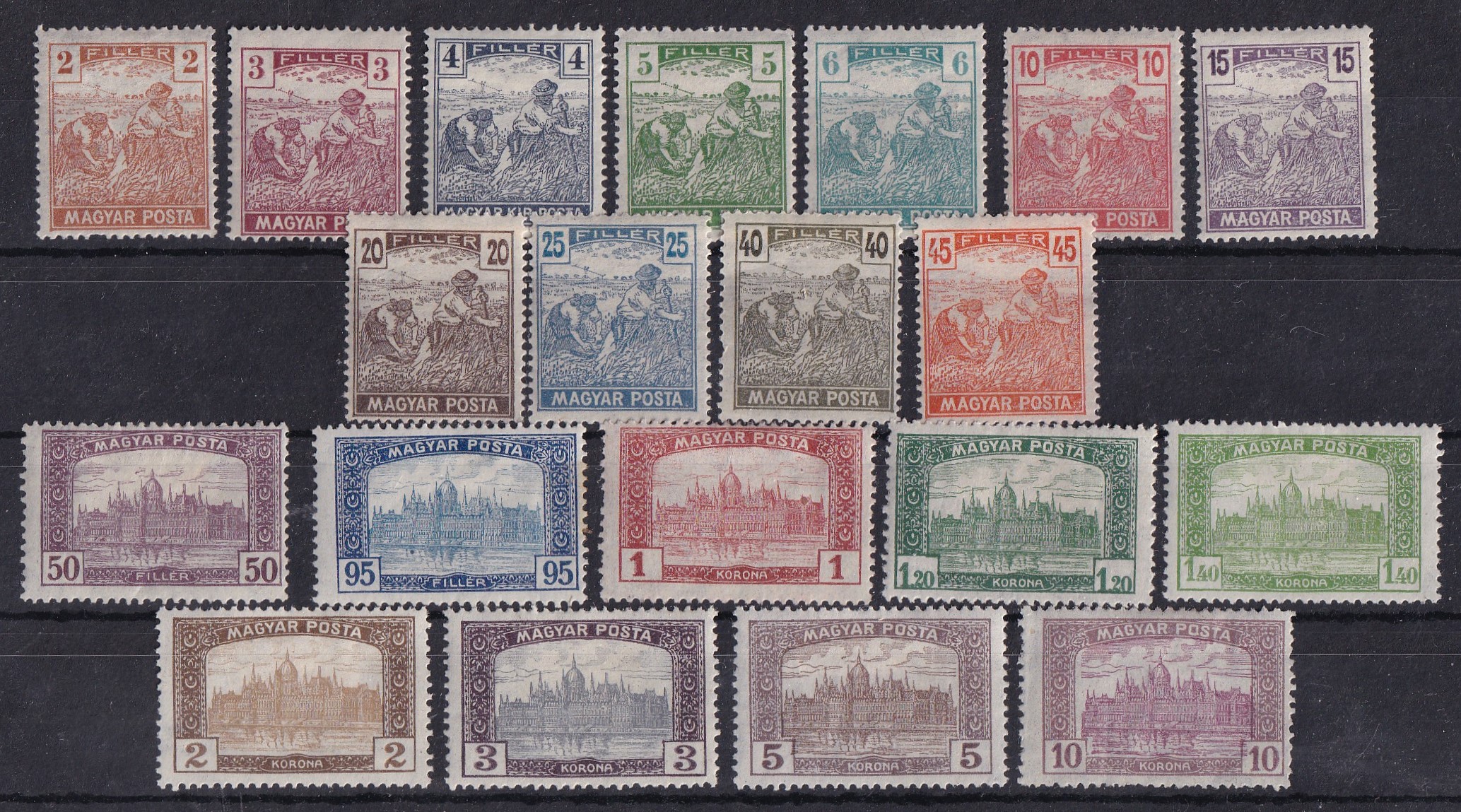 1920. Magyar Posta falcos sor