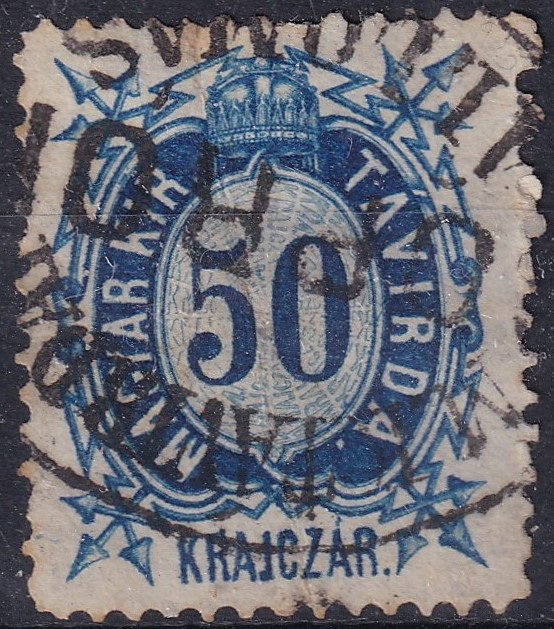 IMG_20260805_0051.7 1874. Távírda 50 kr SOPRON Távírda bélyegzéssel