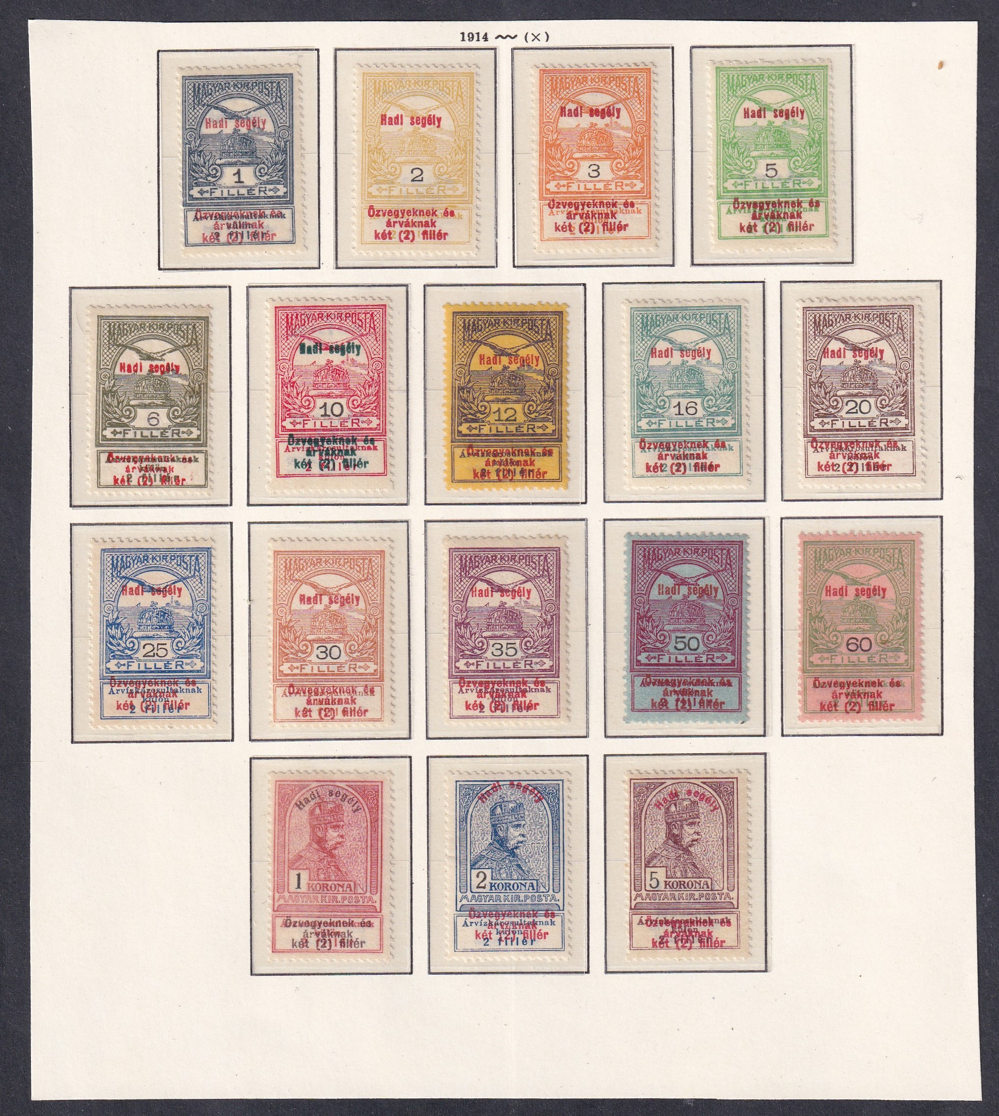 1914. Hadisegély sor