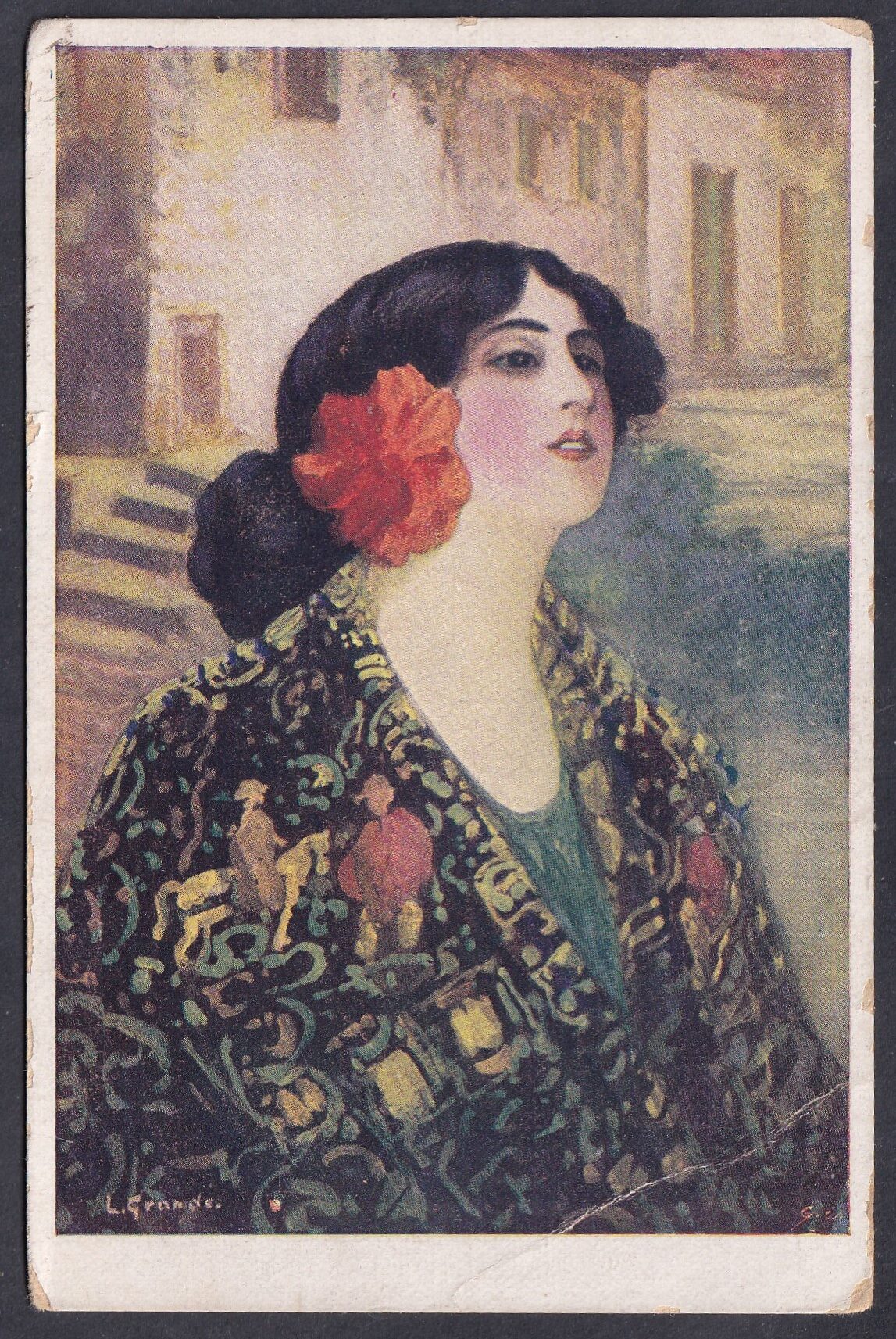 1921. Pécs, Mohácsra feladott képeslap