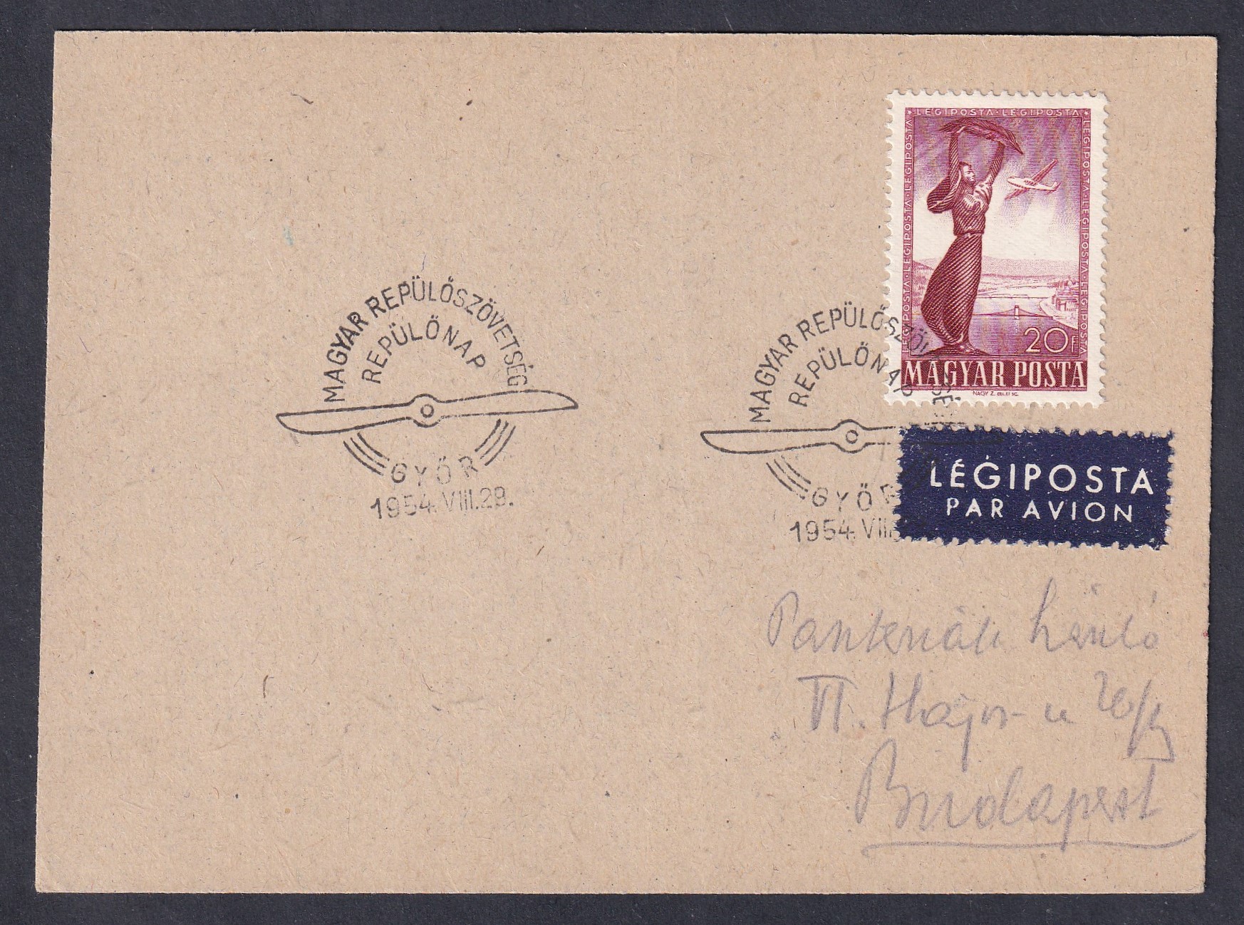 1954. Győr–Budapest, a Magyar Repülő Szövetség győri Repülőnapja