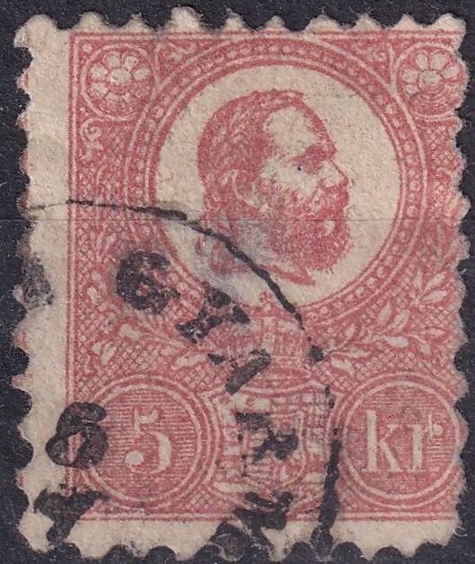 1871. Kőnyomat 5kr VI. típus