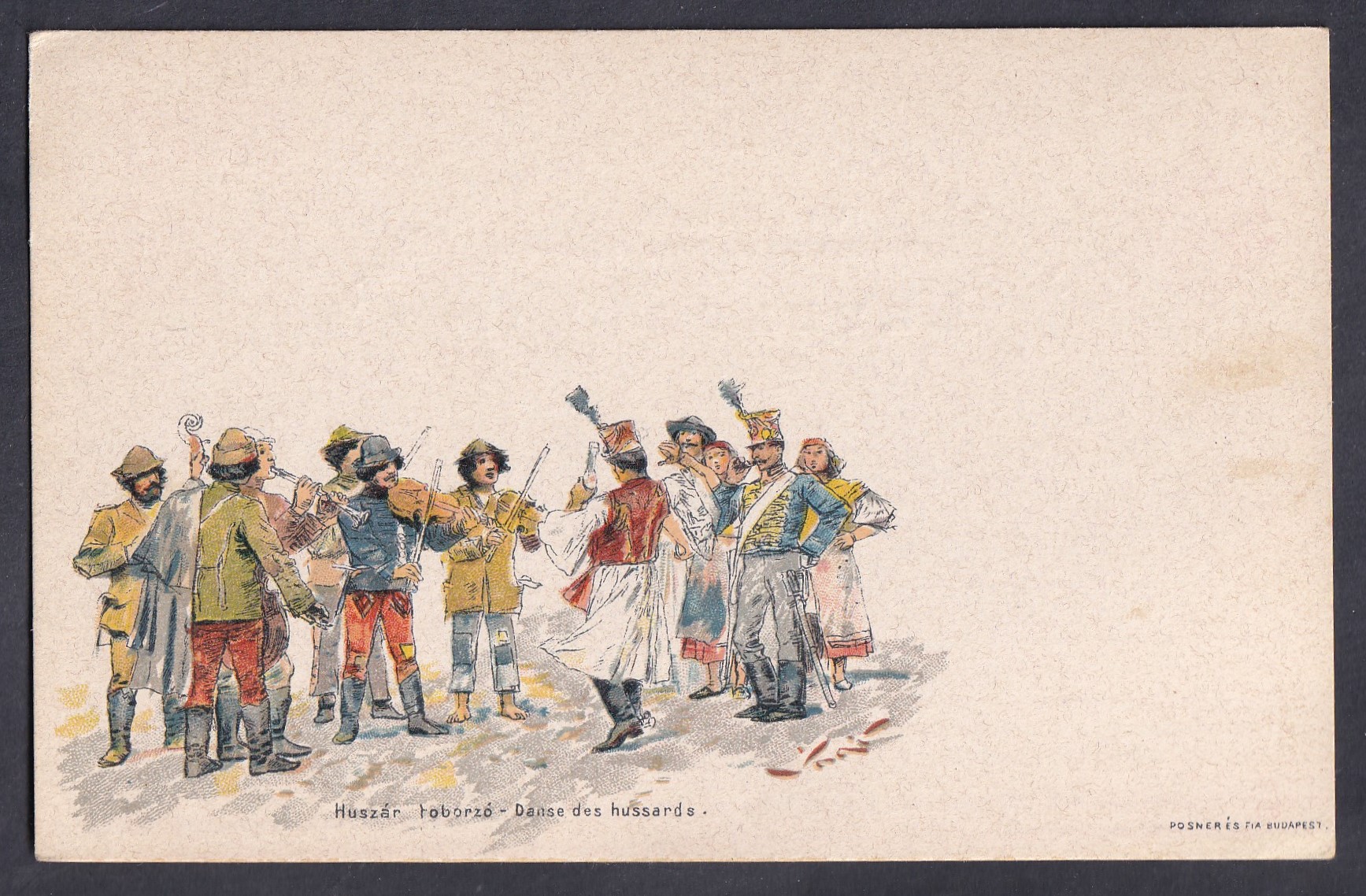 1896 Millenniumi díjjegyes levelezőlap (Huszár toborzó) / 5kr I. típus