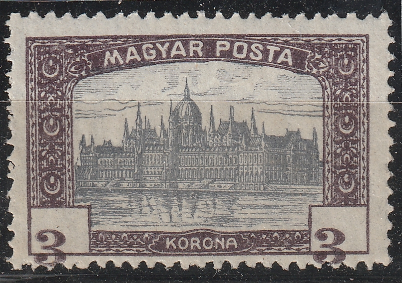 26_7_20260914_0285d4556 1919. Magyar Posta 3 Korona erősenelcsúszott értékszámokkal