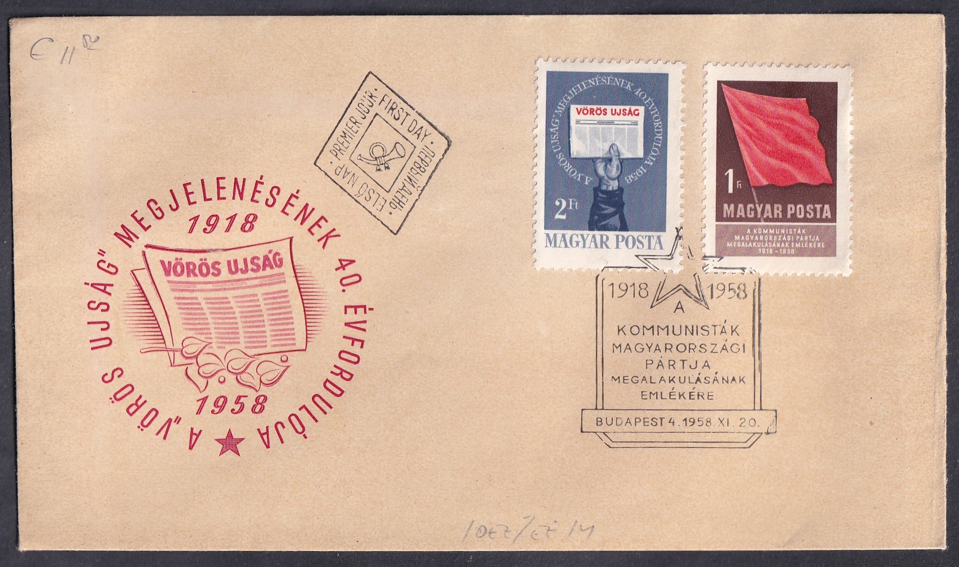 1951. Kommunisták Magyarországi Pártja FDC
