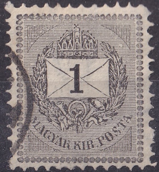 1888. 1kr szürkésfekete-elsőnyomat!