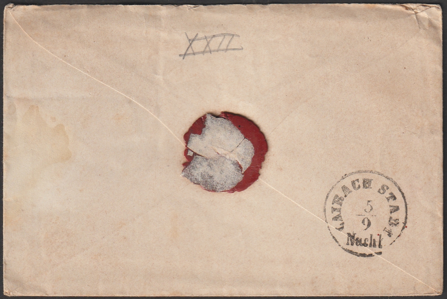 1875. KASSA, Laibach (Ljubljana)-ba feladott levél színes 2+3kr bérmentesítéssel