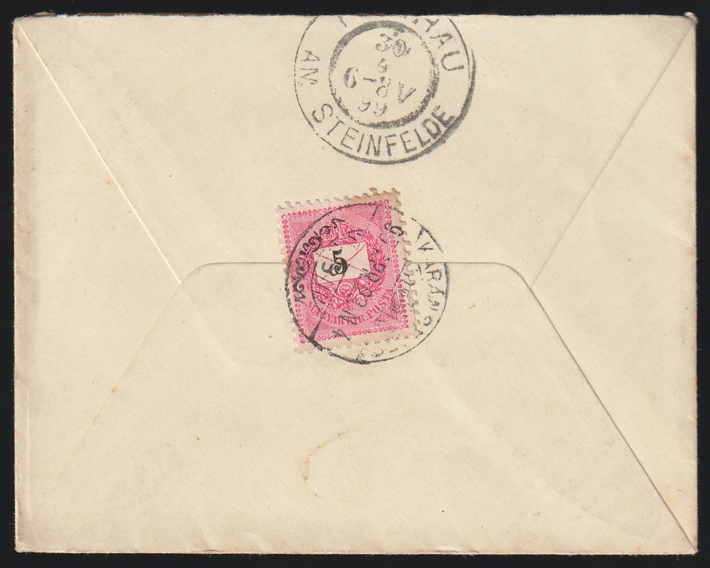 1899. KARÁNSEBES, Fischau (Ausztria)-ba feladott levél