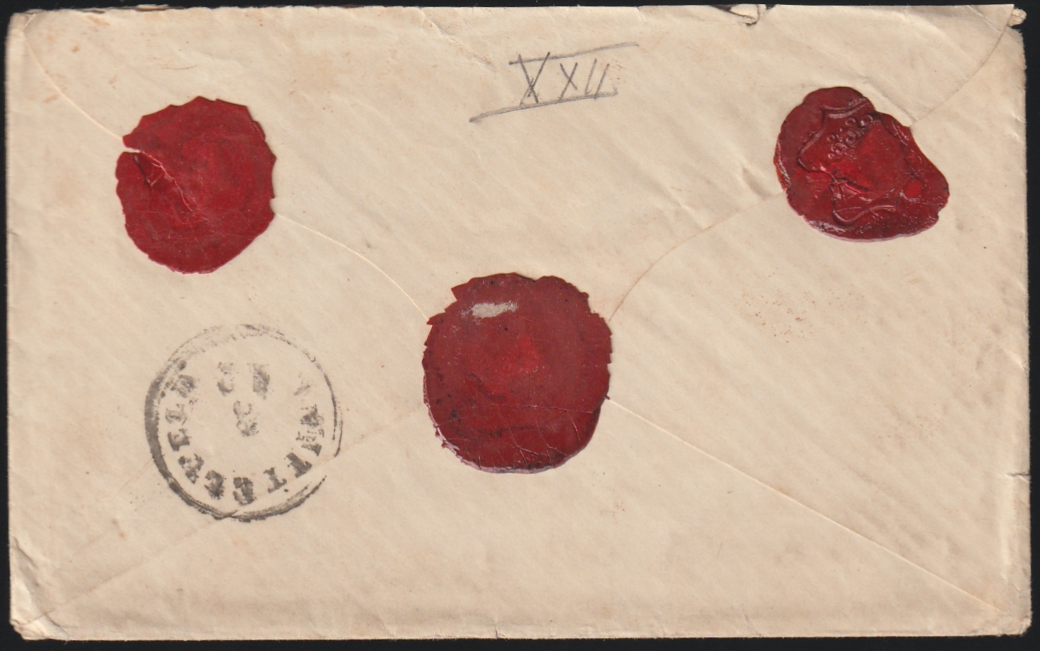 1871. LŐCSE – Knittelfeld (Ausztria)-ba feladott levél, 5 krajcáros réznyomatos bélyeggel bérmentesítve